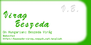 virag beszeda business card