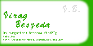 virag beszeda business card